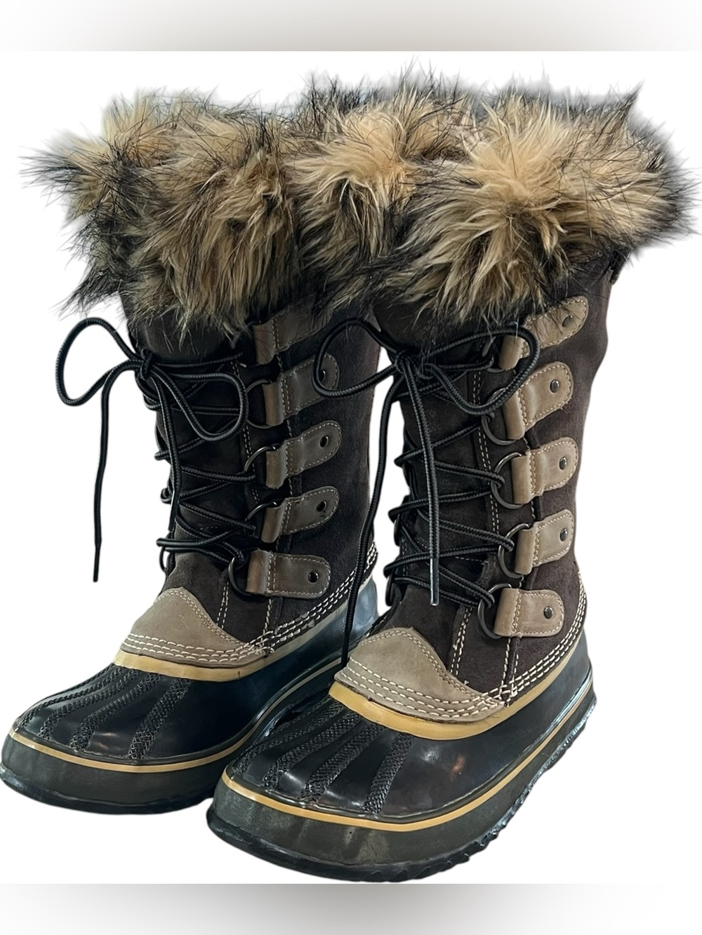 Sorel Joan of Arctic Size 6 Faux Fur Women's Waterproof Winter Boots 4.5 UK